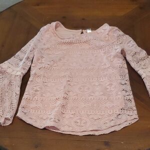 Beautees Pink Lace Kids Blouse